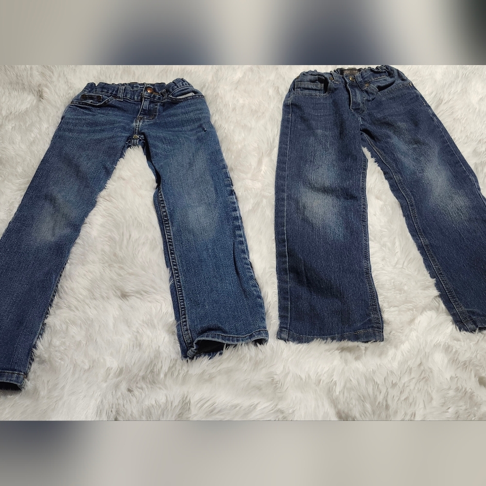2 pairs boys size 6 jeans wonder nation and Steve's jeans.